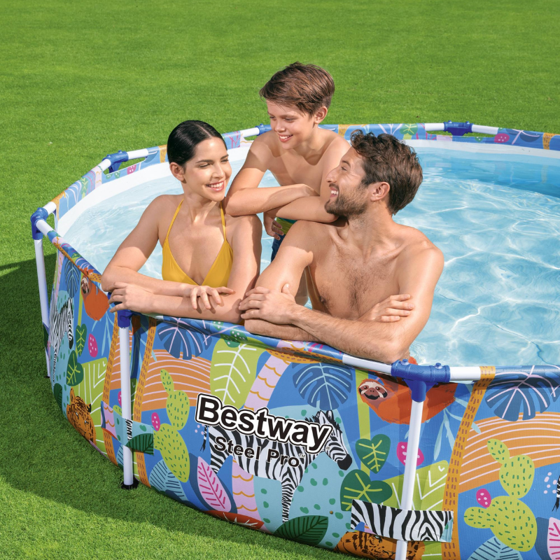 Piscine Tubulaire Ronde Bestway Steel Pro 305x66 Bleue