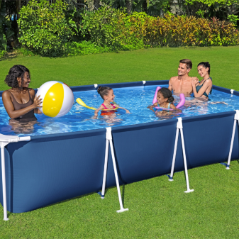 Piscine hors sol tubulaire rectangulaire Bestway Steel Pro 400 x 211 x 81 cm bleu
