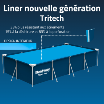 Piscine Tubulaire Rect. Bestway Steel Pro 400x211 Bleue