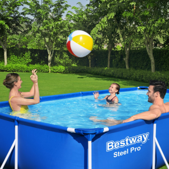 Piscine Tubulaire Rect. Bestway Steel Pro 400x211 Bleue