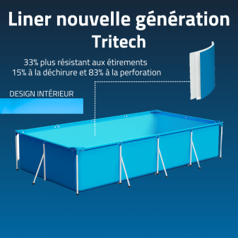 Piscine Tubulaire Rect. Bestway Steel Pro 400x211 Bleue