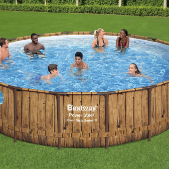 Piscine Tubulaire Ronde Bestway Power Steel Swim Vista 549x122