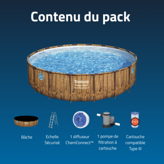 Piscine Tubulaire Ronde Bestway Power Steel Swim Vista 549x122