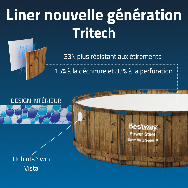 Piscine Tubulaire Ronde Bestway Power Steel Swim Vista 549x122
