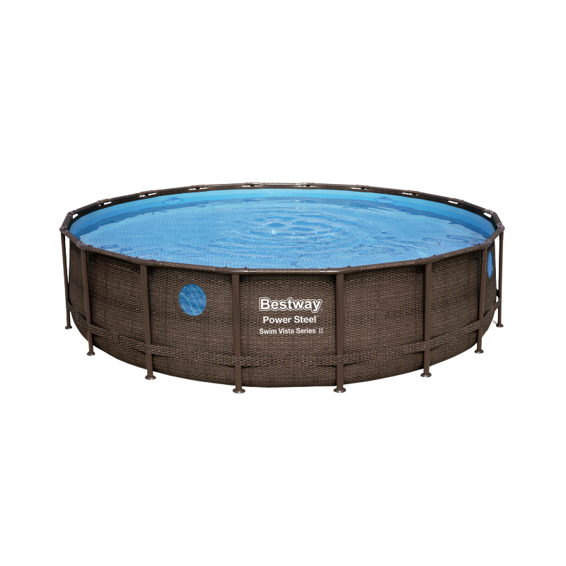 Piscine Tubulaire Ronde Bestway Swim Vista II 549x122 Bois