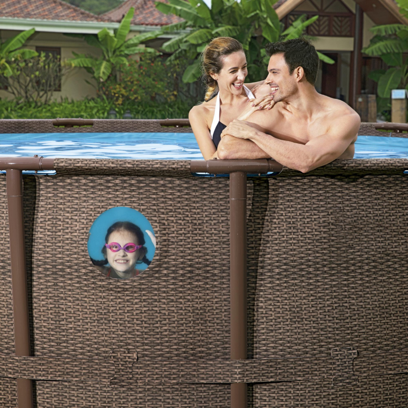 Piscine Tubulaire Ronde Bestway Swim Vista II 549x122 Bois