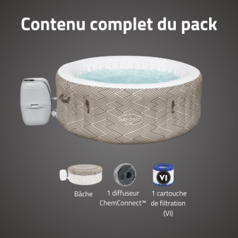 Spa gonflable rond Lay-Z-Spa Madrid AirJet 2-4 personnes WIFI Bestway Spa gonflable rond Lay-Z-Spa Madrid AirJet 2-4 personnes WIFI Bestway