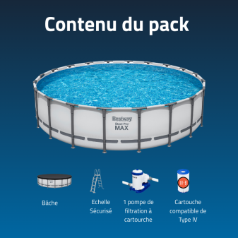 Piscine Tubulaire Ronde Bestway Steel Pro Max 610x132 Grise Piscine Tubulaire Ronde Bestway Steel Pro Max 610x132 Grise