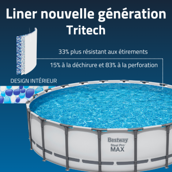 Piscine Tubulaire Ronde Bestway Steel Pro Max 610x132 Grise Piscine Tubulaire Ronde Bestway Steel Pro Max 610x132 Grise