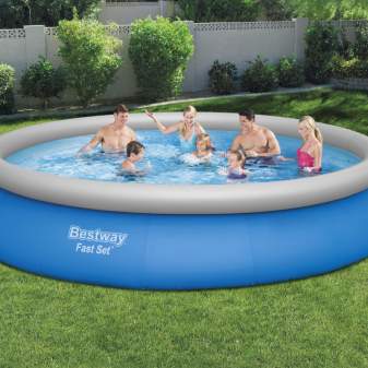 Piscine gonflable ronde Bestway Fast Set  457 x 84 cm bleu