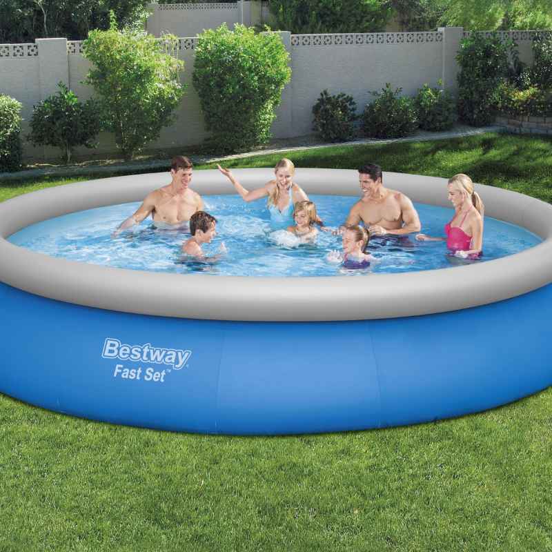 Piscine Gonflable Ronde Bestway Fast Set 457x84 Bleue