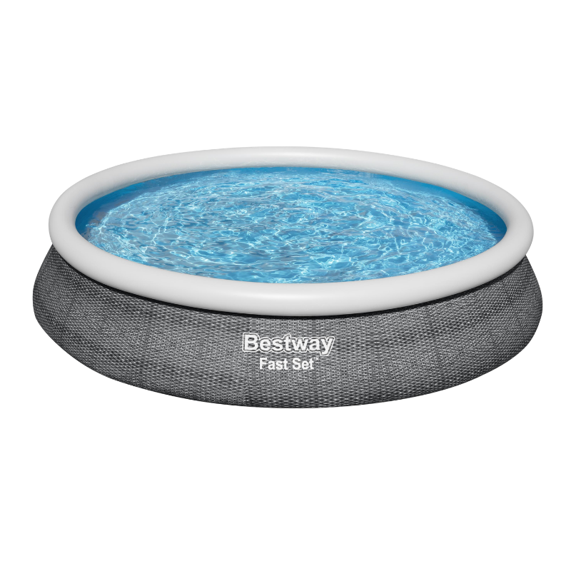 Piscine Gonflable Ronde Bestway Fast Set 457x84 Rotin