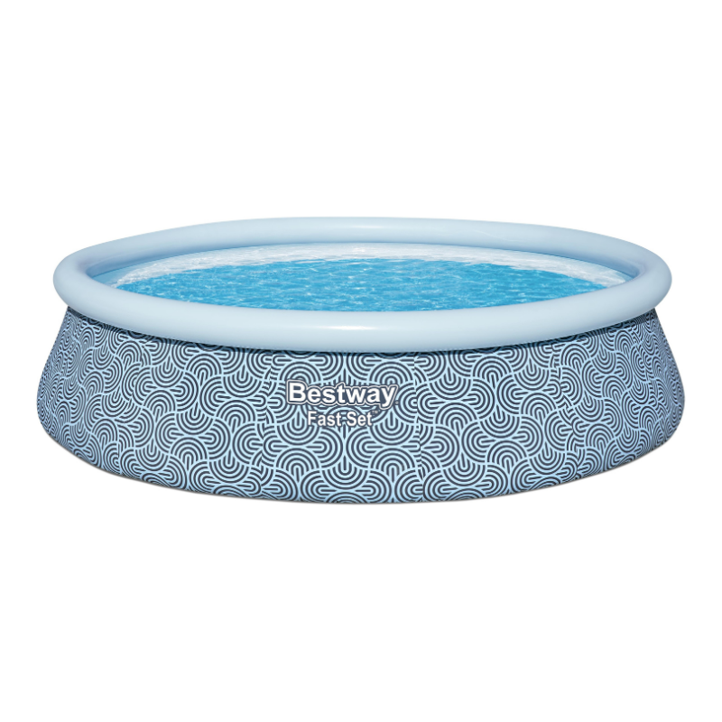 Piscine Gonflable Ronde Bestway Fast Set 457cm Géométrique