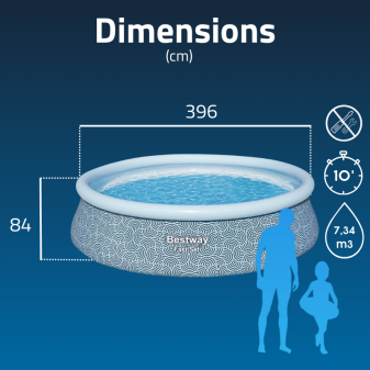 Piscine Gonflable Ronde Bestway Fast Set 396x84 Bleue