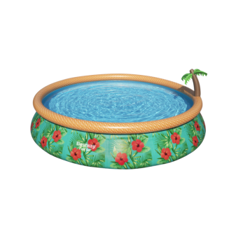 Piscine Gonflable Ronde Bestway Fast Set 457x84 Tropical