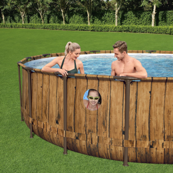 Piscine hors sol ronde  488x122 cm Power Steel Swim Vista