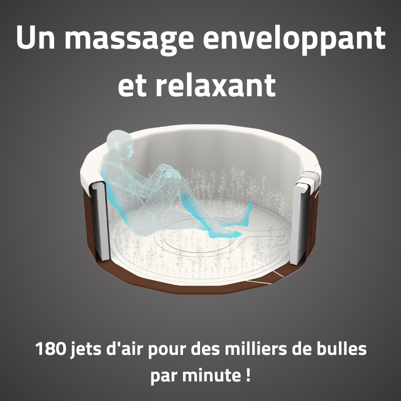 Spa gonflable rond Lay-Z-Spa Toronto Smart AirJet 5-7 personnes écoénergétique WIFI Bestway