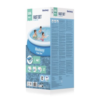 Piscine autoportante ronde Fast Set 366 x 76 cm avec filtration