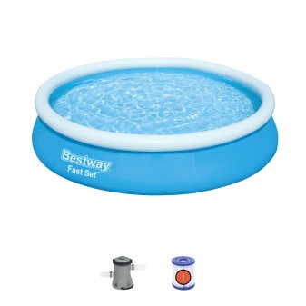 Piscine autoportante ronde Fast Set 366 x 76 cm avec filtration