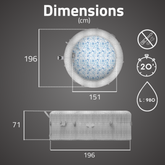 Spa gonflable rond Lay-Z-Spa Bali Smart AirJet 4-6 personnes WIFI Bestway