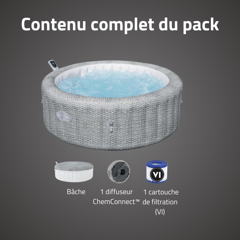 Spa gonflable rond Lay-Z-Spa Bali Smart AirJet 4-6 personnes WIFI Bestway