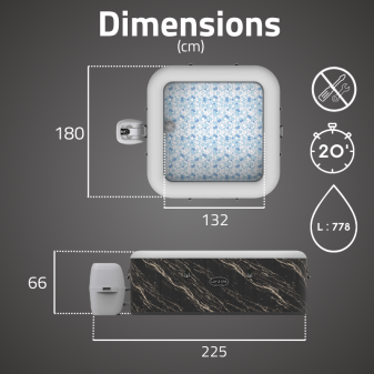 Spa gonflable rond Lay-Z-Spa Hollywood Luxe AirJet? 4-6 personnes