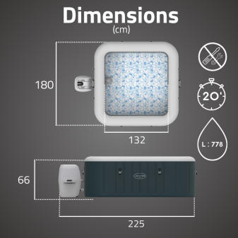 Spa gonflable rond Lay-Z-Spa Ibiza AirJet? 4-6 personnes