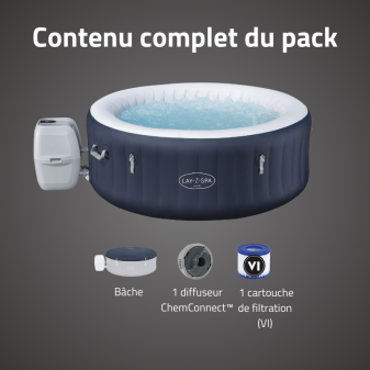 Spa gonflable rond Lay-Z-Spa Miami AirJet 2-4 personnes WIFI Bestway