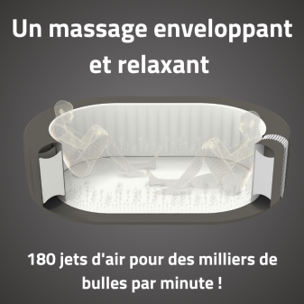 Spa gonflable ovale Lay-Z-Spa Mauritius AirJet 5-7 personnes WIFI Bestway