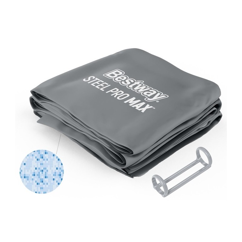 Liner pour piscine Power Steel ovale avec anneau plastique - 427 x 250 x 100 cm