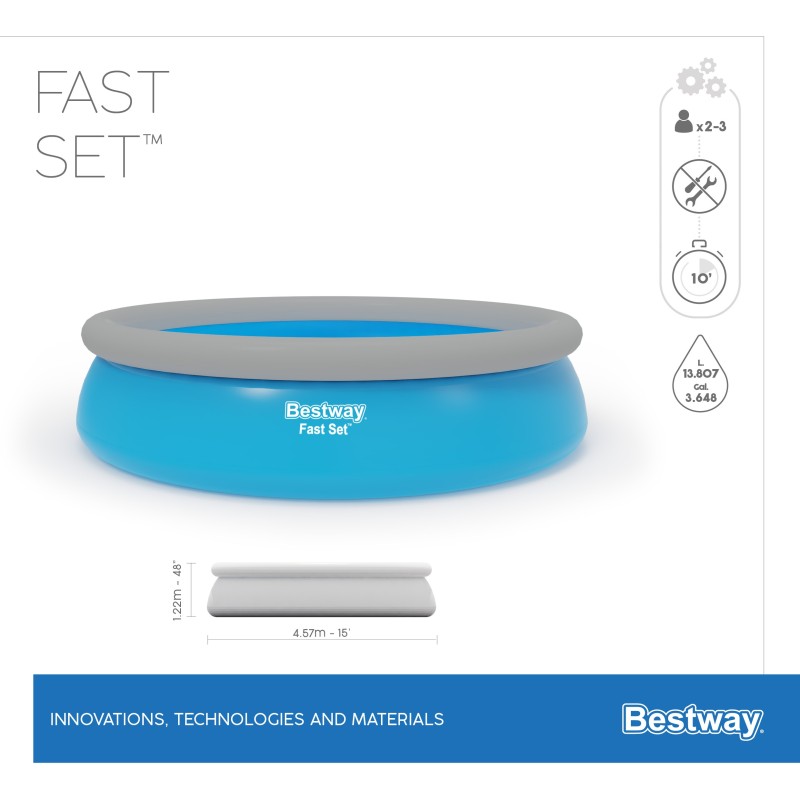 Piscine autoportante Fast Set ronde 457 x 122 cm avec accessoires
