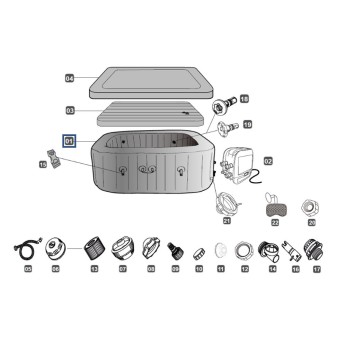 Liner de remplacement pour Lay-Z Spa San Francisco HydroJet Pro Bestway 2.30 x 2.30 m x 71 cm Liner de remplacement pour Lay-Z Spa San Francisco HydroJet Pro Bestway 2.30 x 2.30 m x 71 cm
