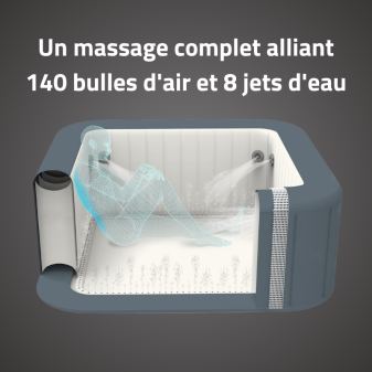 Spa gonflable carré Lay-Z-Spa Hawaii Hydrojet Pro 4-6 personnes