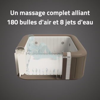 Spa gonflable carré Lay-Z-Spa Palma Hydrojet Pro 5-7 personnes