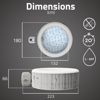 Spa gonflable rond Lay-Z-Spa Fiji Airjet 2-4 personnes