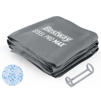 Liner pour piscine Power Steel ovale avec anneau plastique - 427 x 250 x 100 cm