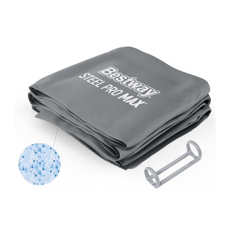 Liner pour piscine Power Steel ovale avec anneau plastique - 427 x 250 x 100 cm