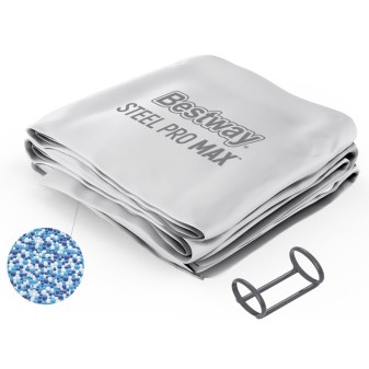 Liner pour piscine Steel Pro MAX ronde avec anneau plastique - 549 x 122 cm