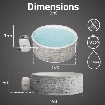 Spa gonflable rond Lay-Z-Spa Vancouver AirJet Plus 3-5 personnes WIFI Bestway Spa gonflable rond Lay-Z-Spa Vancouver AirJet Plus 3-5 personnes WIFI Bestway