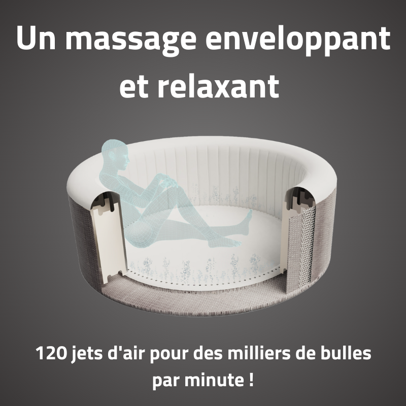 Spa gonflable rond 4 places Lay-Z-Spa Cancun Airjet