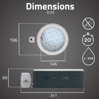 Spa gonflable rond 4 - 6 places Miami AirJet Energy Sense