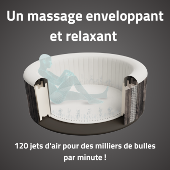 Spa gonflable rond 4 places Lay-Z-Spa Bahamas Airjet