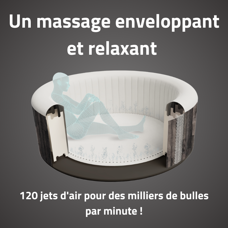 Spa gonflable rond 4 places Lay-Z-Spa Bahamas Airjet