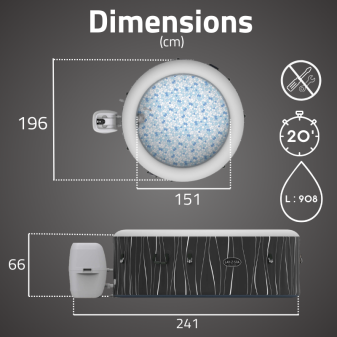 Spa gonflable rond Lay-Z-Spa Hollywood Airjet  4-6 personnes