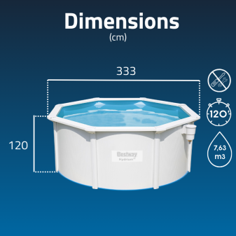 Piscine Acier Ronde Bestway Hydrium 300x120 Blanche