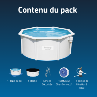 Piscine Acier Ronde Bestway Hydrium 300x120 Blanche