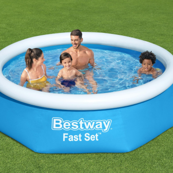 Piscine Gonflable Ronde Bestway Fast Set 244x61 Bleue