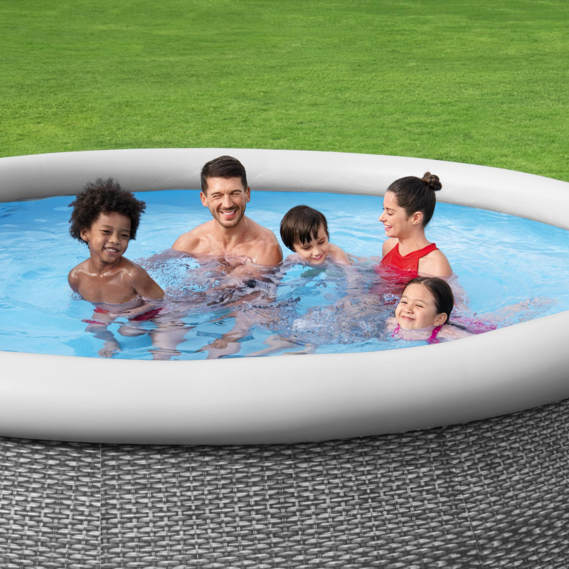 Piscine Gonflable Ronde Bestway Fast Set 366x76 Rotin