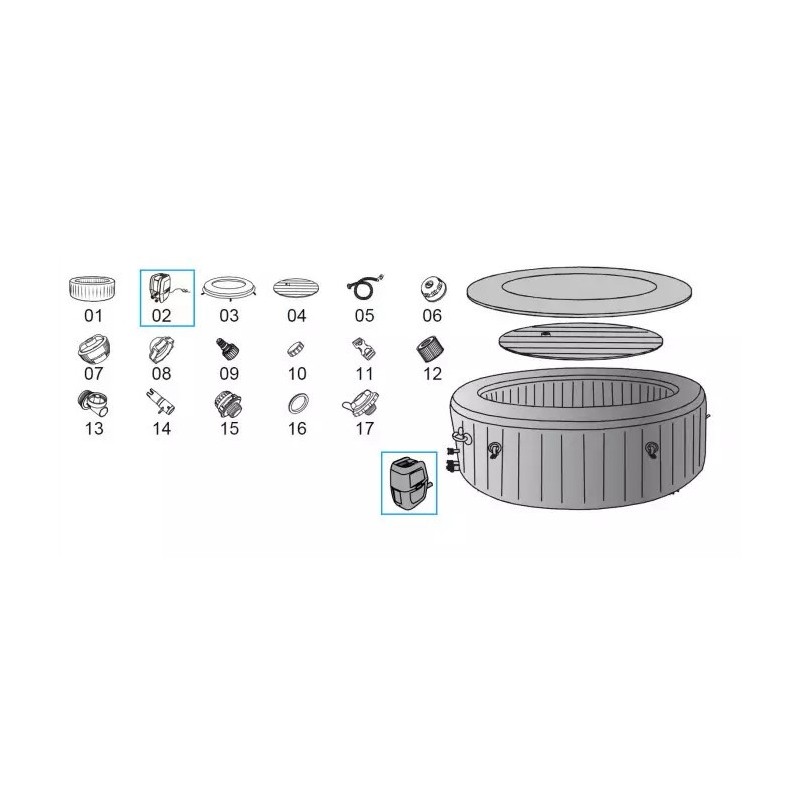 Pompe de filtration pour spa Lay-Z Spa™ AirJet™ Bestway® - avec wifi