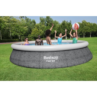 Piscine autoportante Fast Set ronde rotin 457 x 84 cm avec filtre